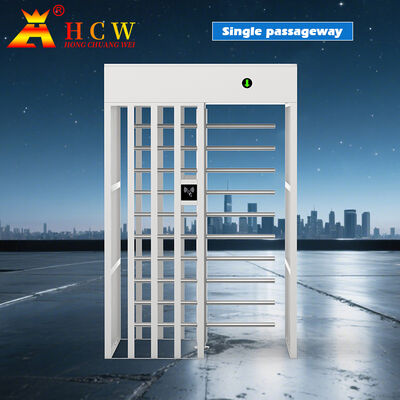 HCW Full Height Turnstile Security Gate with 600mm Channel Width RS232/RS485 Communication and ISO 9001/CE Certification