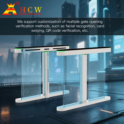 HCW Optical Barrier Turnstile Gate with 7-Pair Infrared Anti-Tailgating 40W DC Brushless Motor and ISO 9001/CE Certification