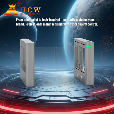 HCW 8 Pairs Infrared Detection Sensors Swing Barrier Turnstile Gate,Fast Speed 30-60 Person/Minute Pedestrian Access Control Turnsti,5 Million Times Life Span Swing Turnstile Gate