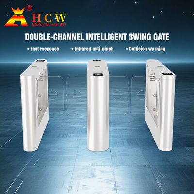 Περιστροφικές Πύλες Ασφαλείας HCW Supermarket Swing Gate Turnstile Δακτυλικών Αποτυπωμάτων Flap Barrier