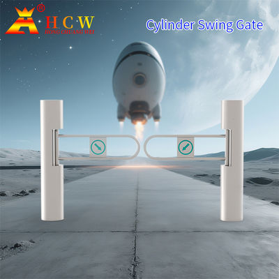 Περιστρεφόμενη Πύλη HCW 1S Swing Gate Είσοδος Σούπερ Μάρκετ Περιστρεφόμενη Πύλη Με Αναγνώριση Προσώπου Δακτυλικού Αποτυπώματος