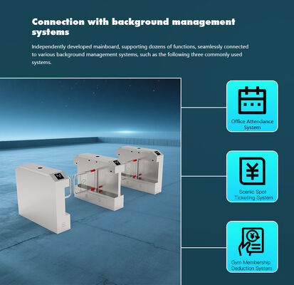HCW High-capacity Swing Barrier Turnstile with Intelligent Recognition and Triple Anti Pinch Protection for secure access control.